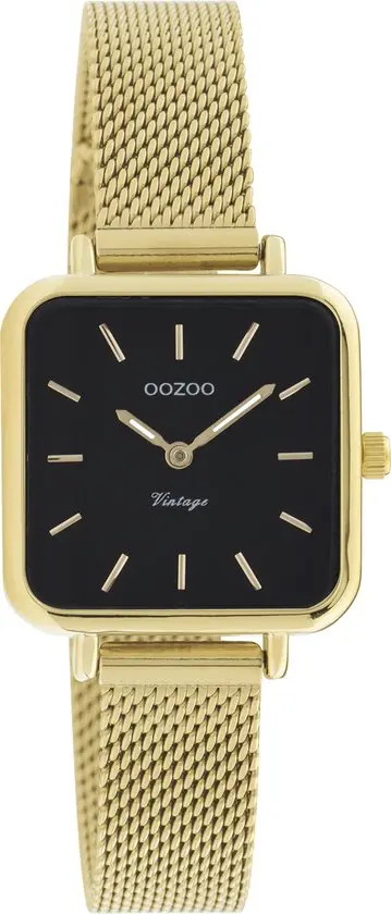 OOZOO Vintage series - goudkleurige horloge met goudkleurige metalen mesh armband - C20264 (26mm)