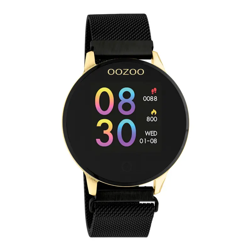 OOZOO Zwart rubber strap DISPLAY SMARTWATCH Q00122