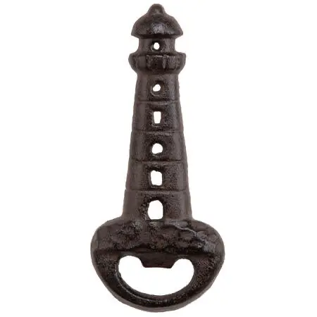 Opener Vuurtoren gietzijzer bruin 13x6x1cm