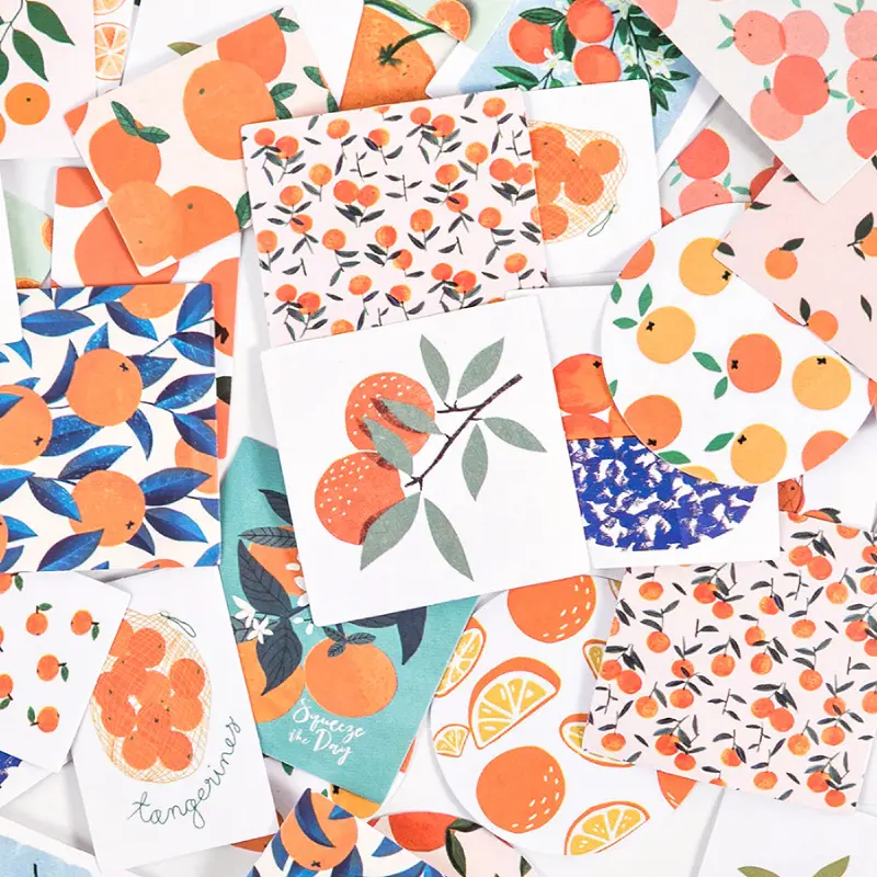 Orange Fruit Sticker Set (46pcs)