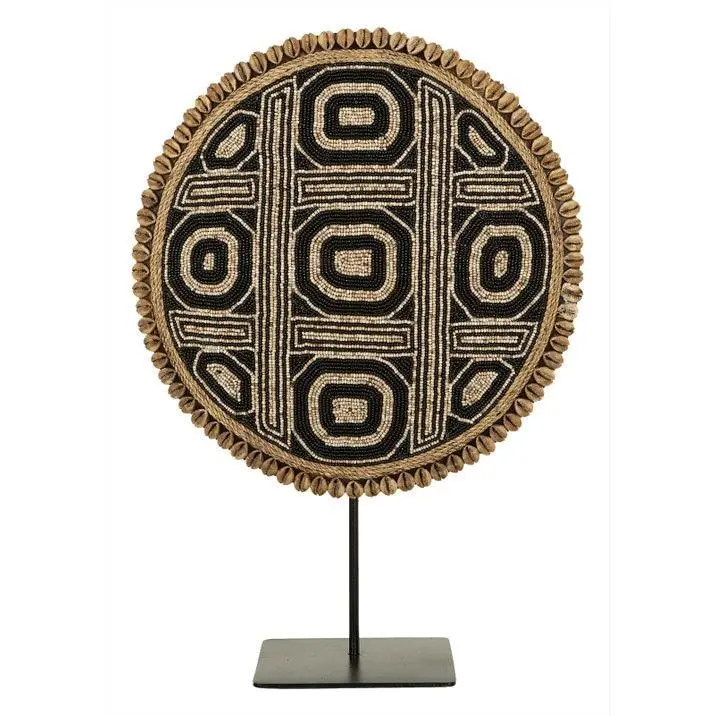 Ornament Becky Schelpen en Kralen Zwart Naturel MUST Living
