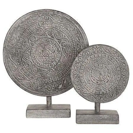 Ornamenten op Voet Antiek Wit Set van 2 MUST Living