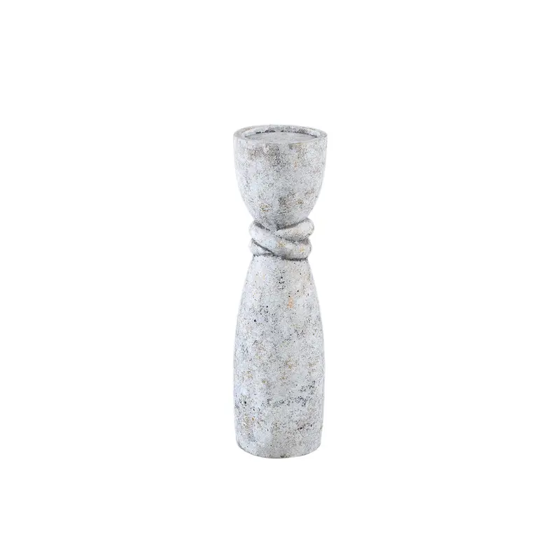Ornan Grey cement candle holder round detail S PTMD