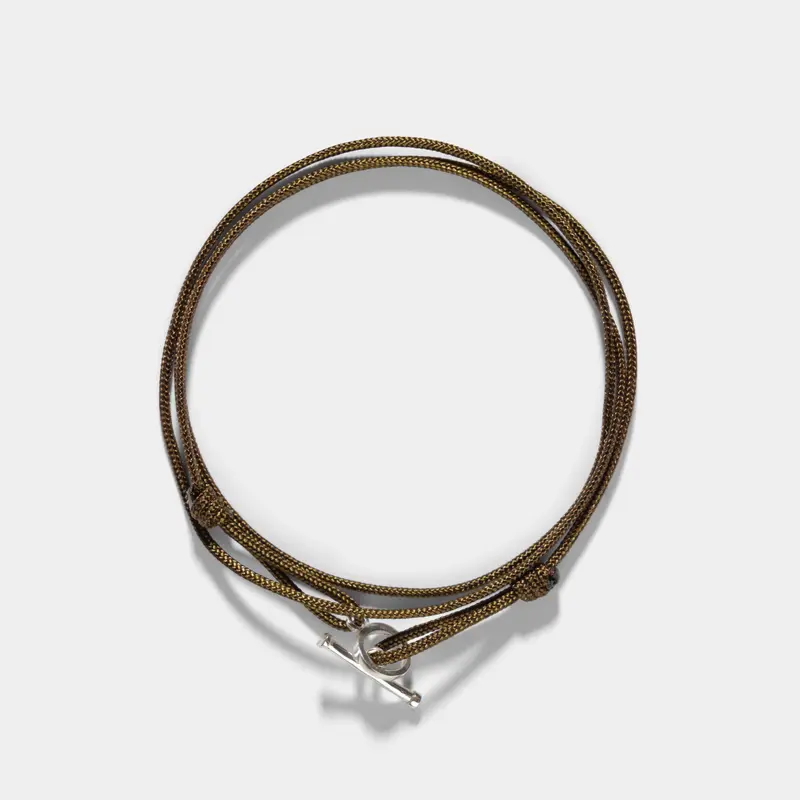 Oskar Gydell Nylon Cord Bracelet Gold Brown 3-Laps