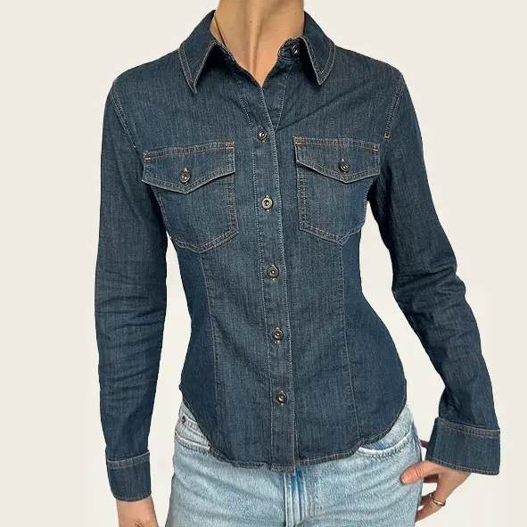 & Other Stories tailored denim blouse
