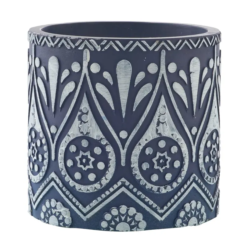 Outdoor Citronellakaars Blauw/Wit Large J-Line