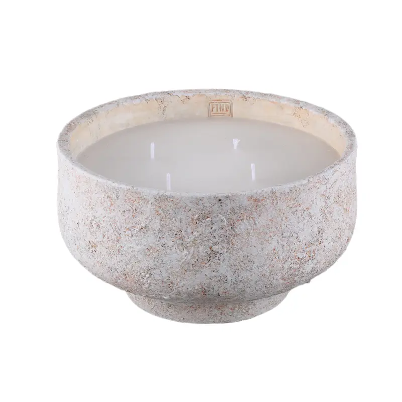 Outdoor Kaars Haily Wit Cement Op Voet Extra Large PTMD