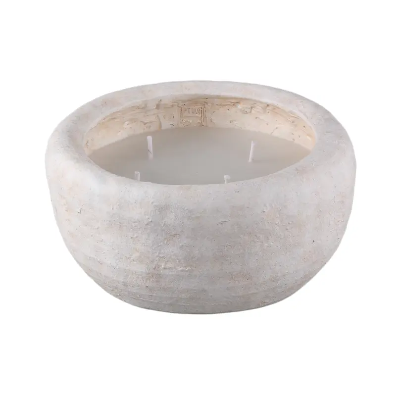 Outdoor Kaars Sarai Wit Cement Rond Extra Large PTMD