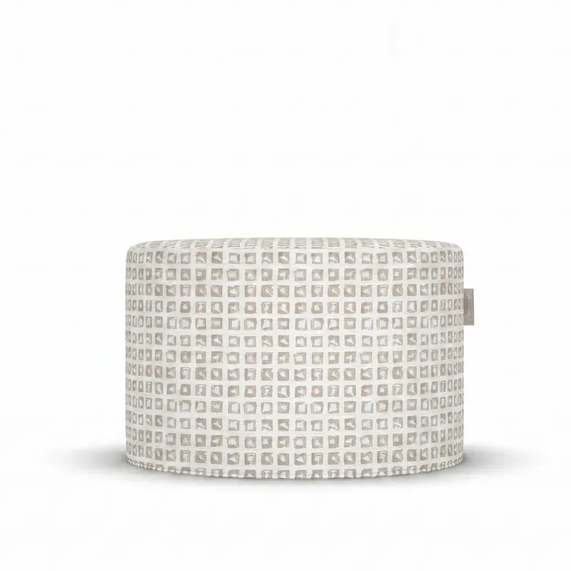Outdoor Pouf Block Stonewash Ø68x35 - Laui Lounge