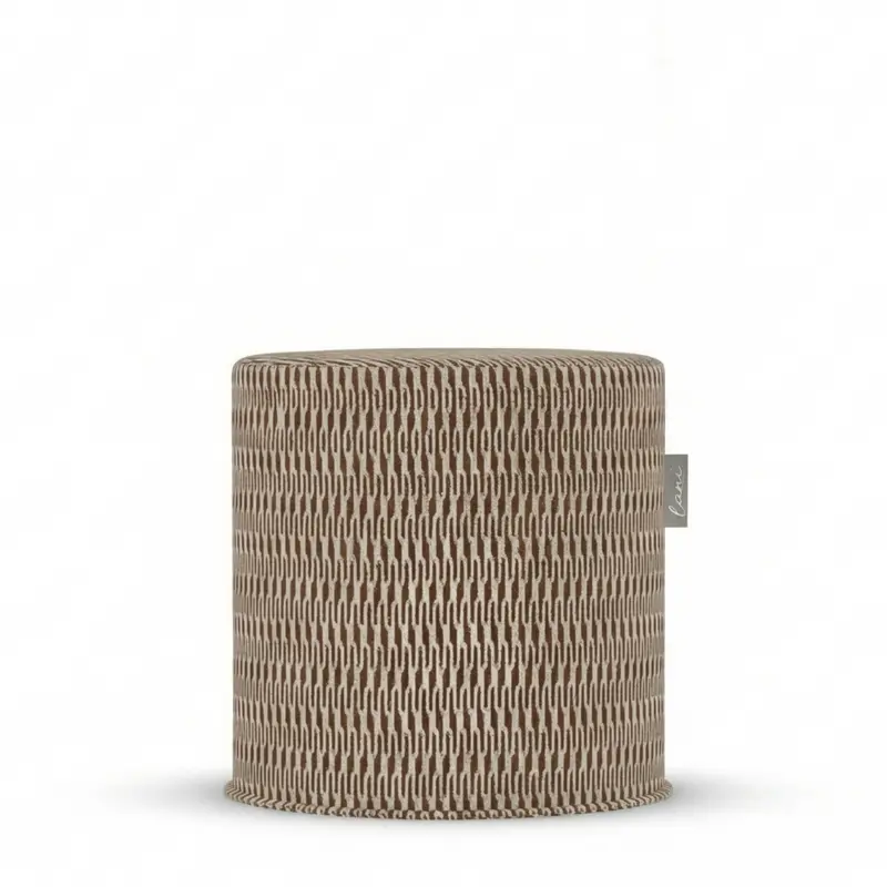 Outdoor Pouf Marquetry Sirocco Ø44x46 - Laui Lounge
