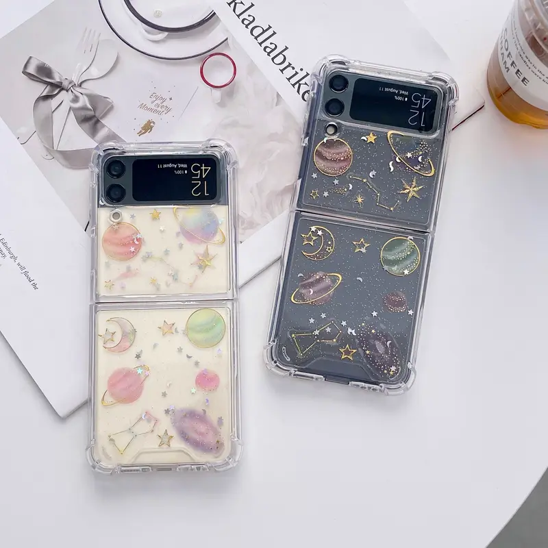 Outer Space Sparkle Galaxy Z Flip Phone Case