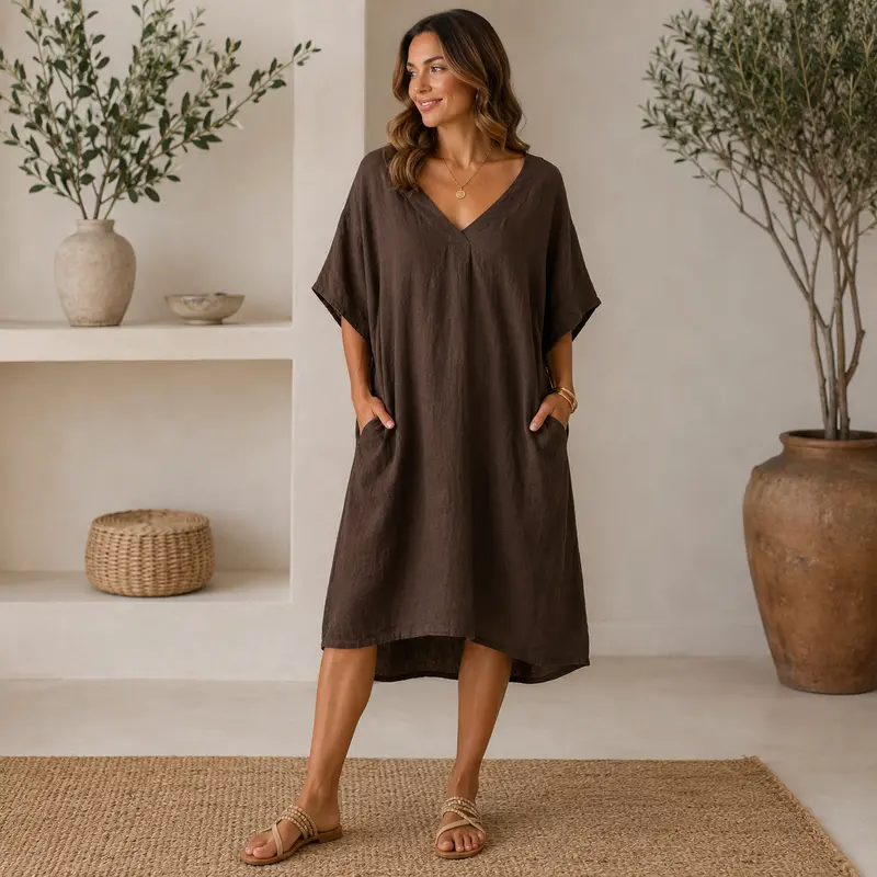 Oversized Lino Dress 72480