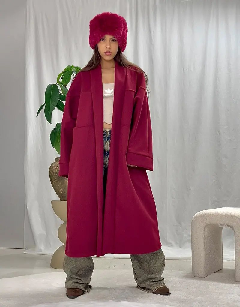 Oversized open coat