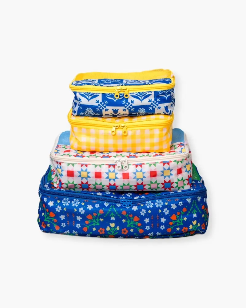 Packing Cube Set - Blue Scandinavian Floral [PRE ORDER]