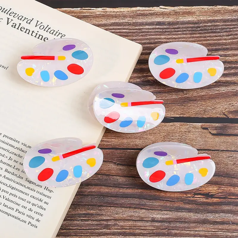 Paint Palette Hair Claw Clip