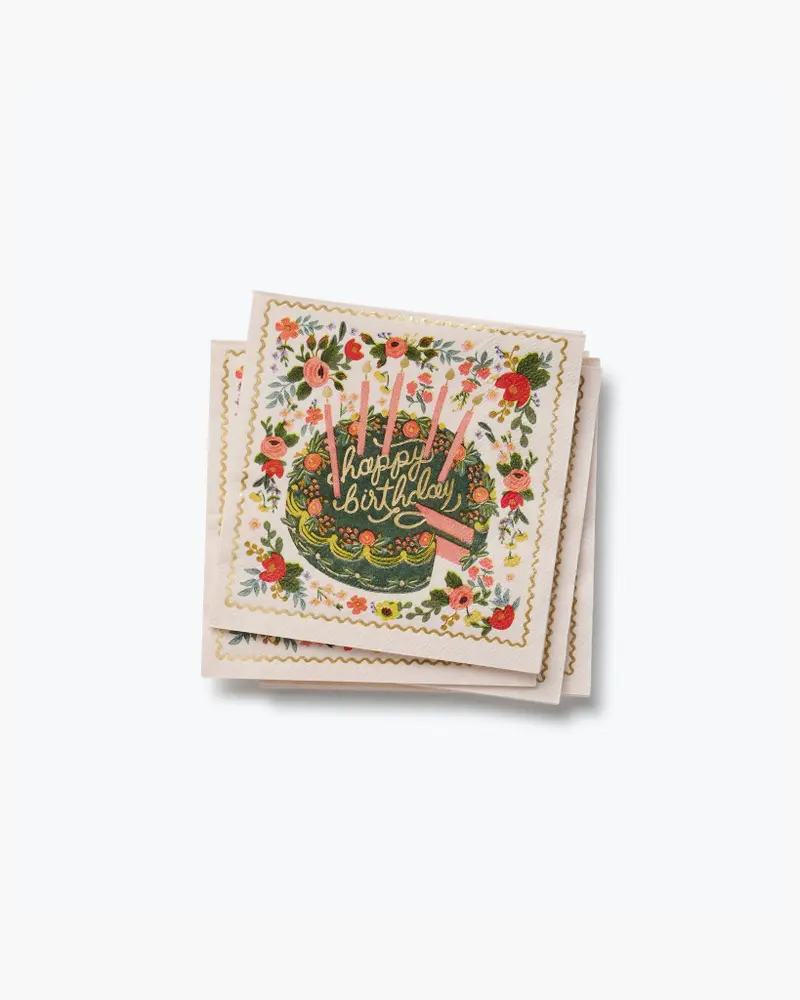 Paper Cocktail Napkins - Floral Cake  [PRE ORDER]