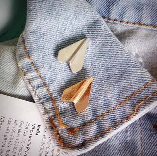 Paper Plane Pin (2 Colours)