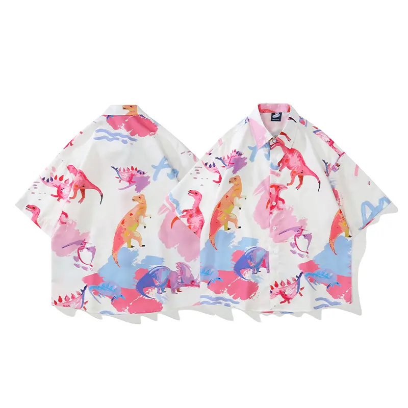 Pastel Dinosaur Pattern Blouse