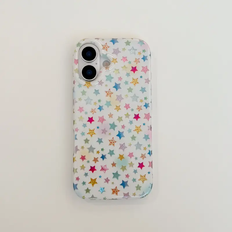 Pastel Doodle Stars iPhone Case