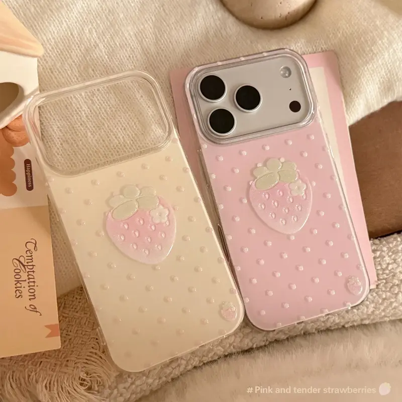 Pastel Dot Strawberry iPhone Case
