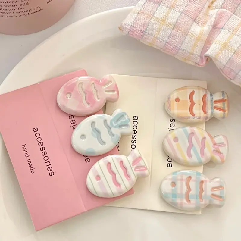 Pastel Fish Hairclip Set