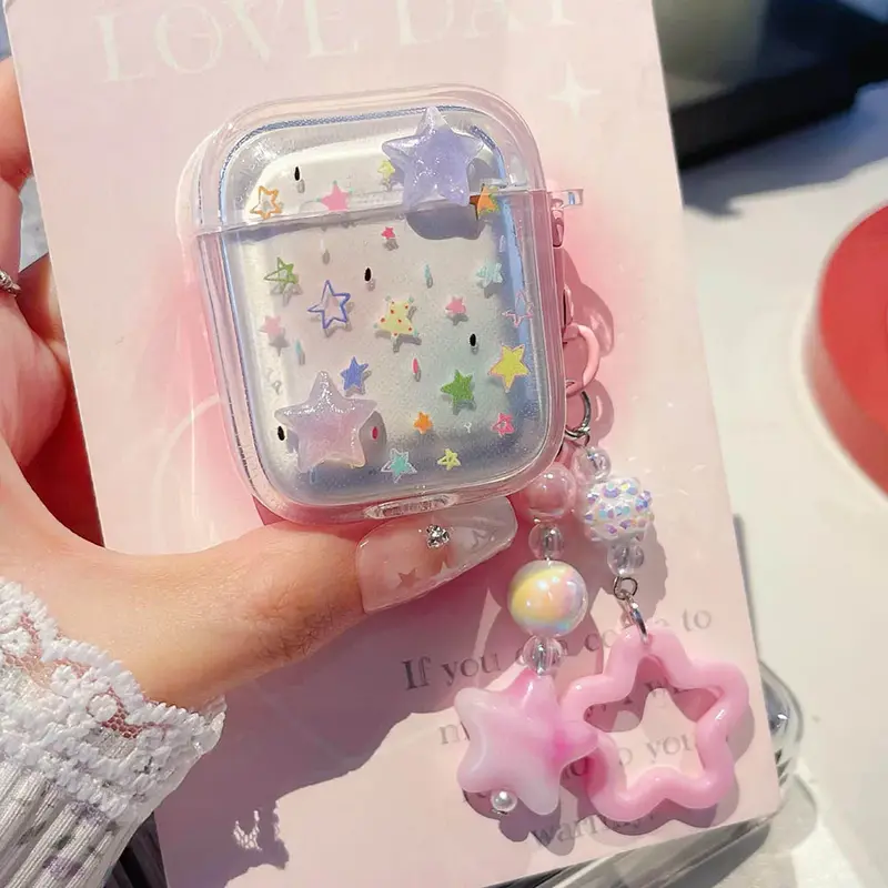 Pastel Stars AirPods Charger Case Cover