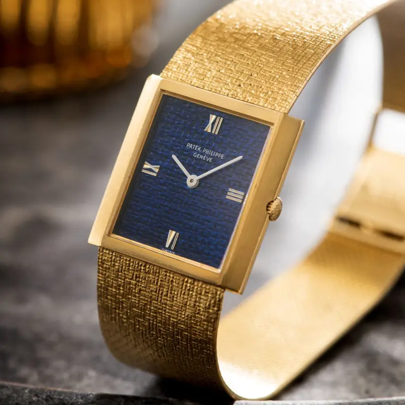 Patek Philippe 3491 Gelbgold Dress Watch mit Auszug aus Archiv