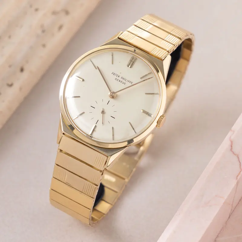 Patek Philippe Calatrava 2568 in 18k Yellow Gold with Gay Frerès Bracelet