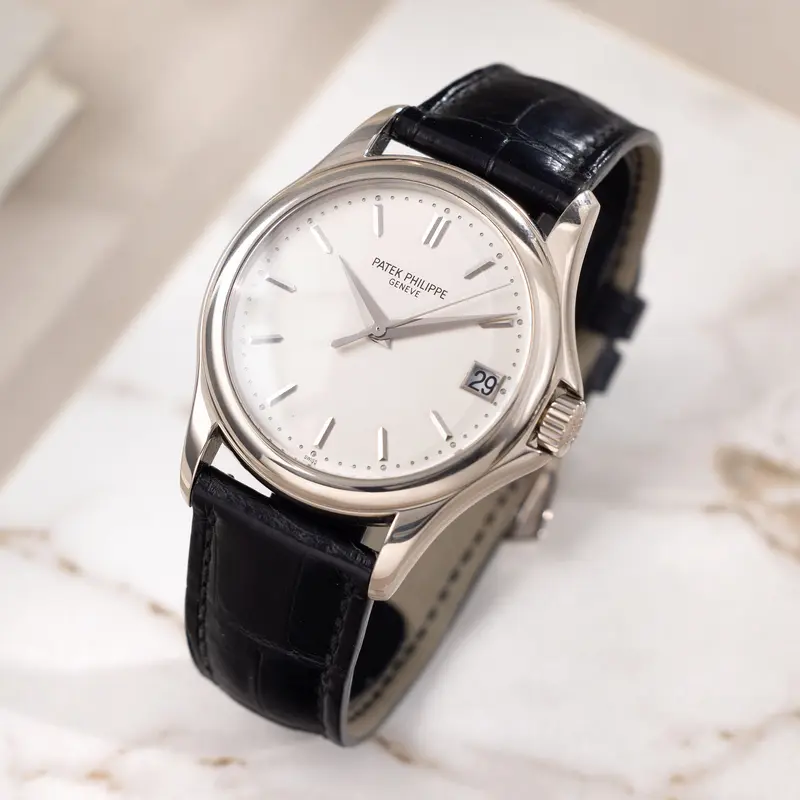 Patek Philippe Calatrava "Grande Taille" Weißgold mit Box und Papiere Ref 5127G