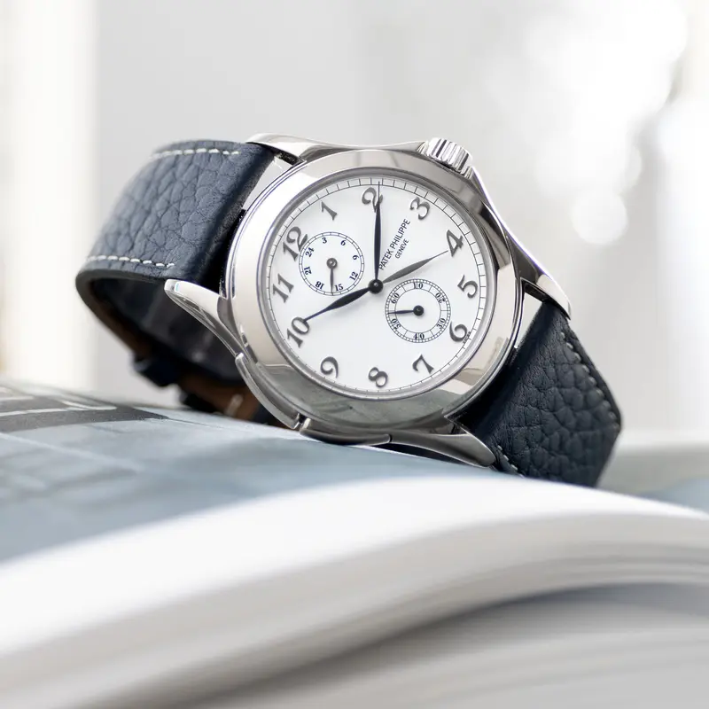 Patek Philippe Calatrava Travel Time 5134 Weißgold Mit Breguet Indexe
