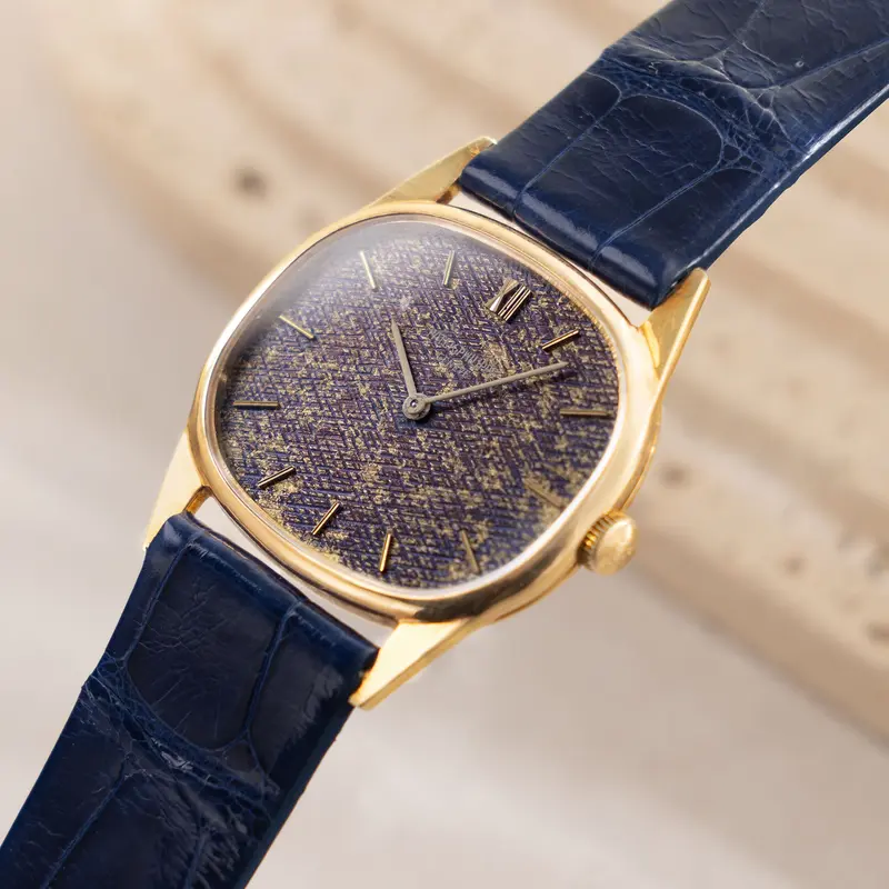 Patek Philippe Golden Ellipse Blue Jeans Dial Ref. 3534-2 in 18k Yellow Gold
