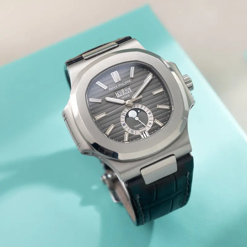Patek Philippe Nautilus 5726A Annual Calendar retailed by "Tiffany & Co" New York Full Collectors Set