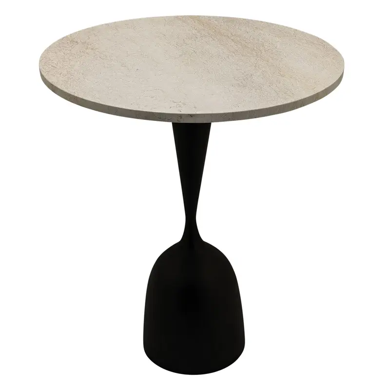 Patras Bistrotafel Beige Marmer H77cm PTMD