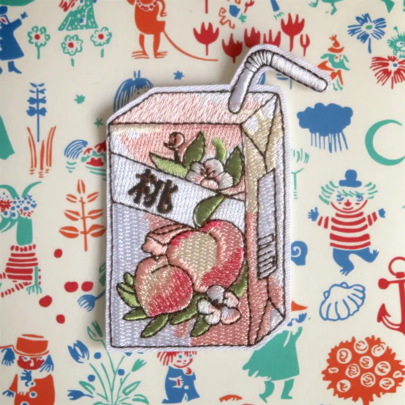 Peach Juice Iron-On Patch