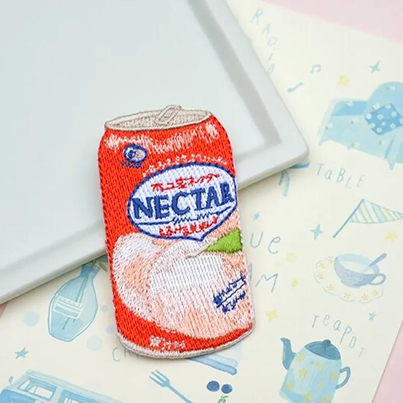 Peach Nectar Soda Iron-On Patch