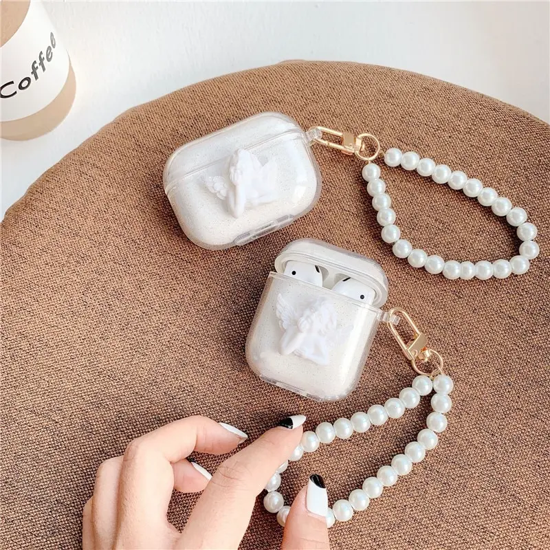 Pearl Strap Cherub Airpod Case Cover