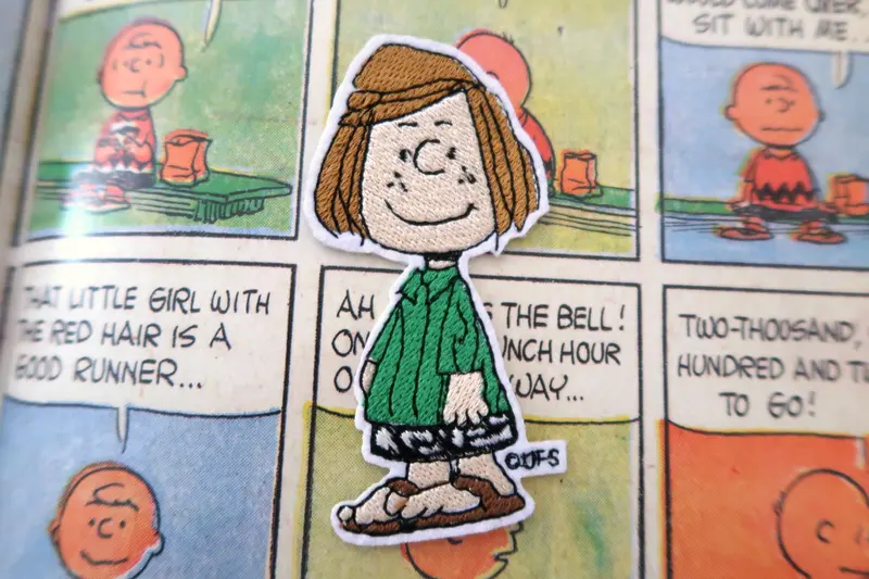Peppermint Patty from Snoopy Peanuts comic embroidered patch/appliqué