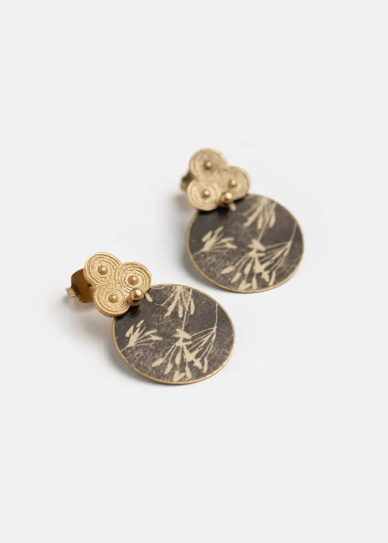 Perchéno Calcutta Earrings Black Green