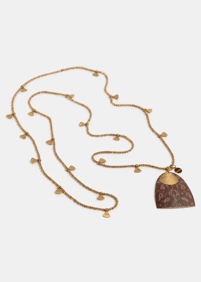 Perchéno Pune Necklace Red Gold
