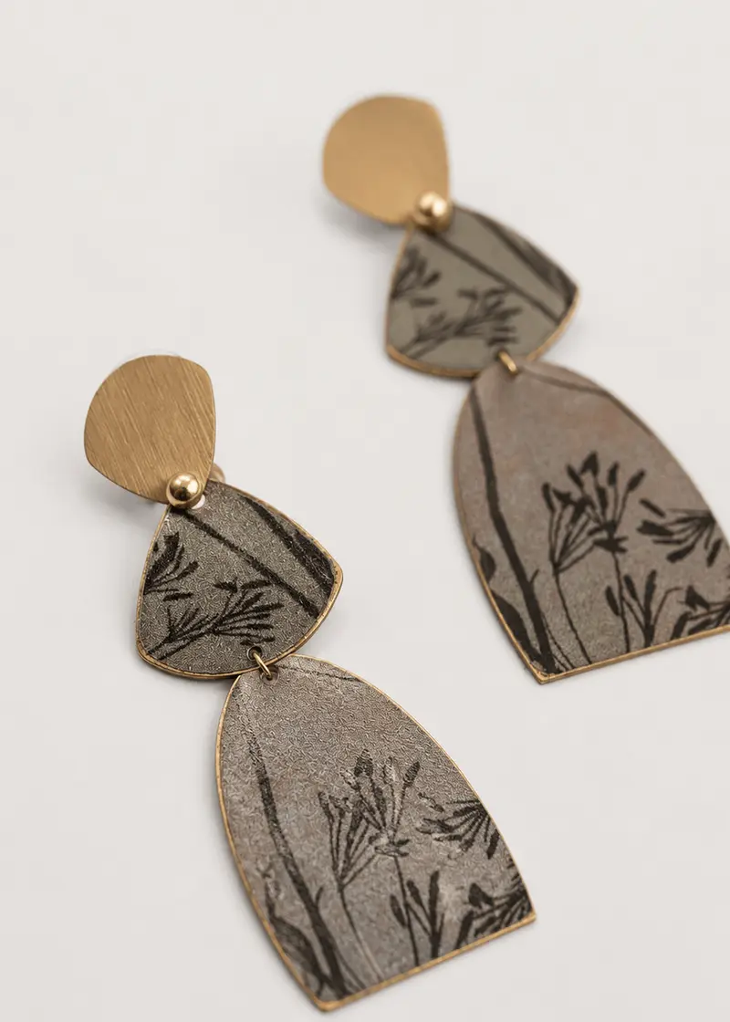 Perchéno Varanasi Earrings Black Green