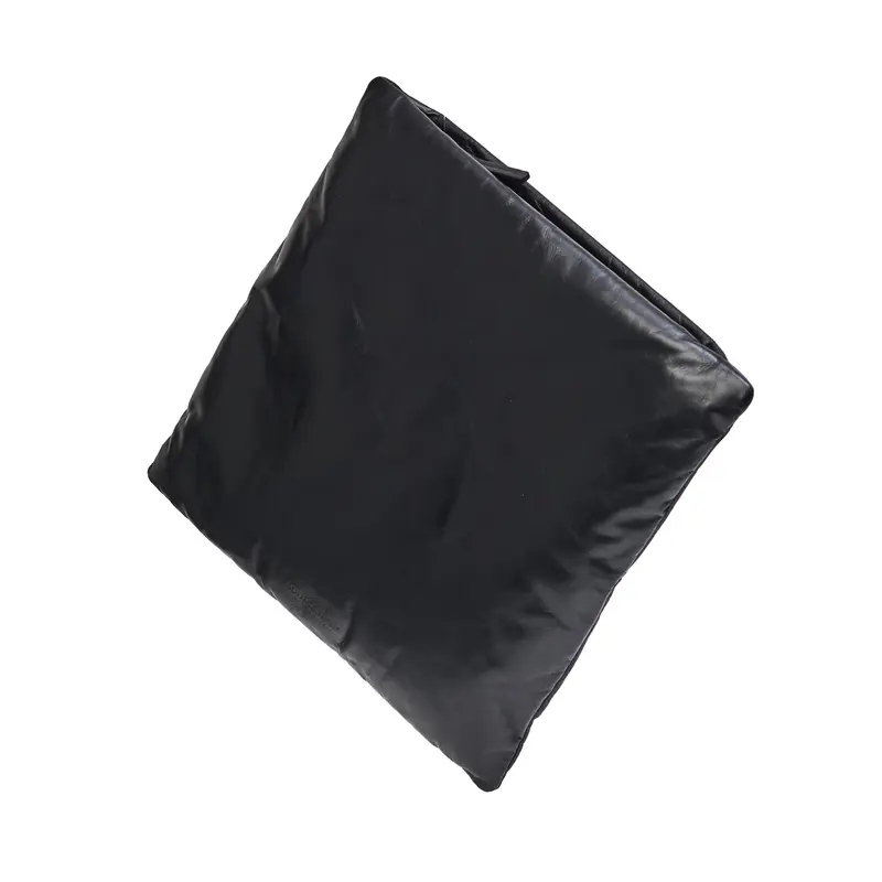 Pillow Pouch In Black Puffy Leather