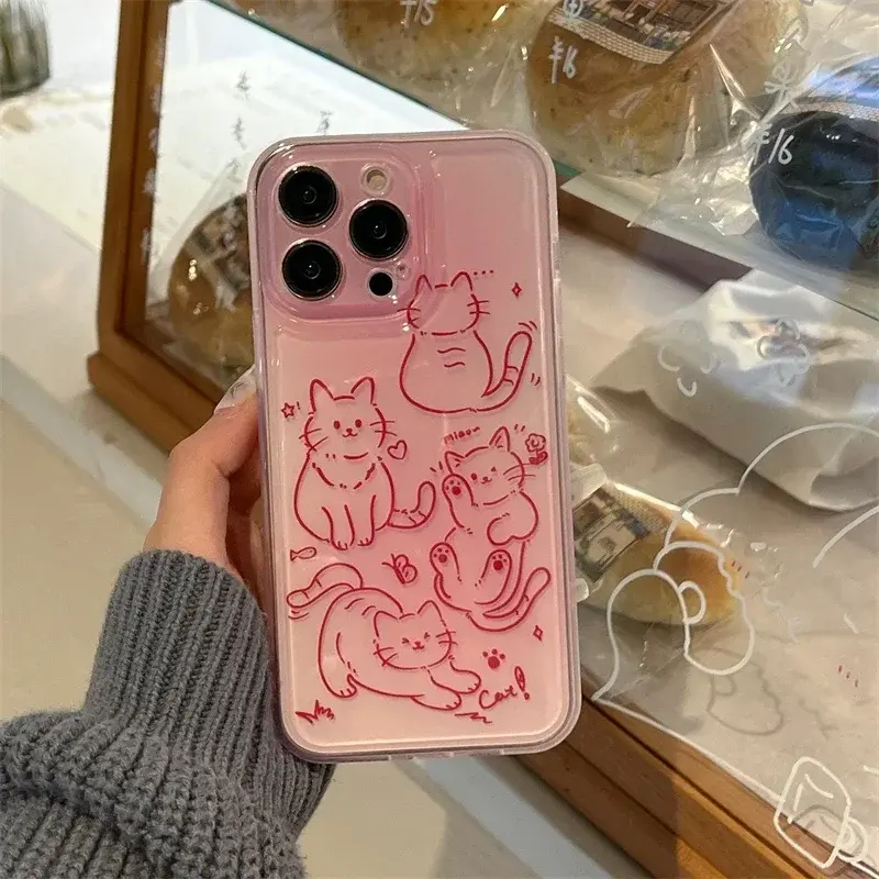 Pink Cats iPhone Case