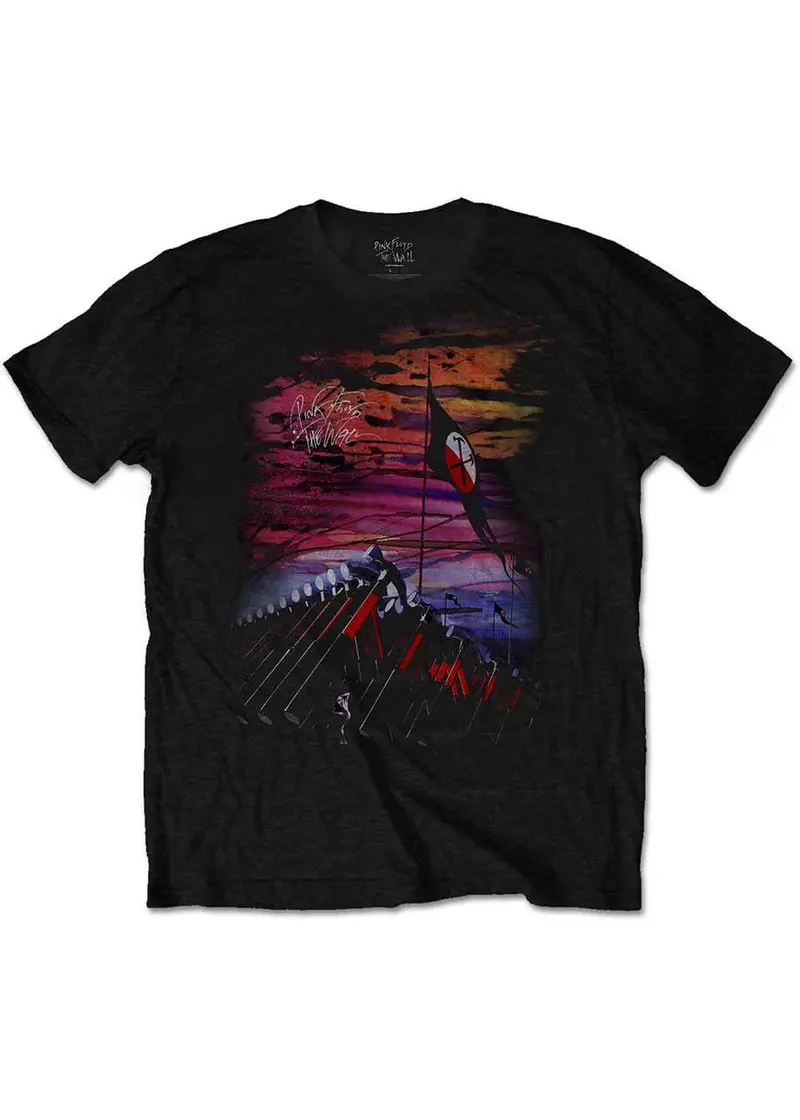 Pink Floyd The Wall Flag & Hammers T-Shirt Black