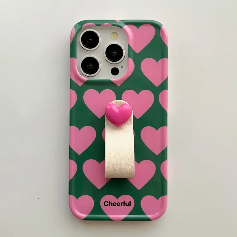 Pink heart iPhone Case