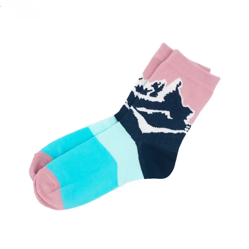 Pink Mountain Crew Socks