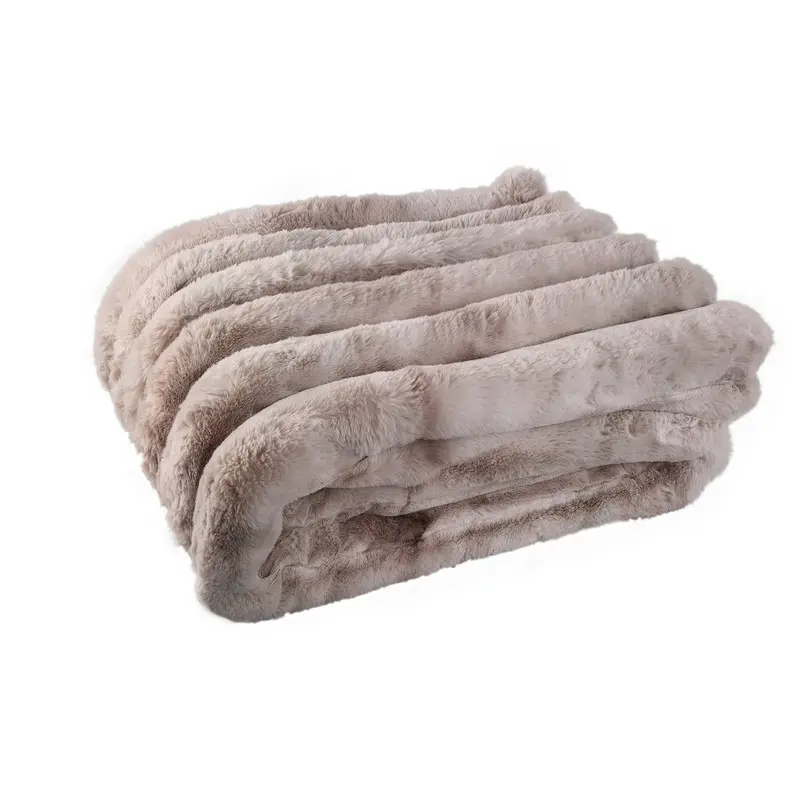 Plaid Divvo Fake Fur Thick Rib Plaid Large PTMD