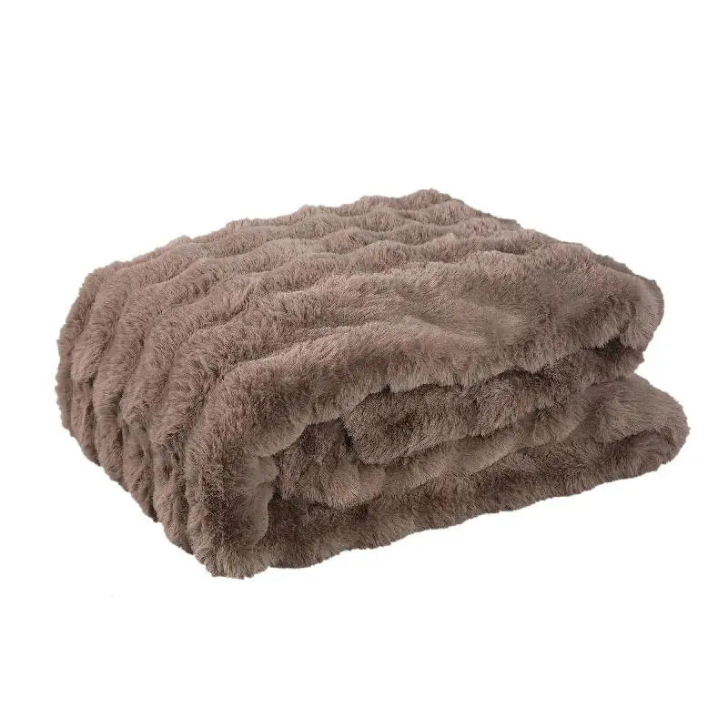 Plaid Dunae Taupe Nep Bont Large 220x240cm PTMD