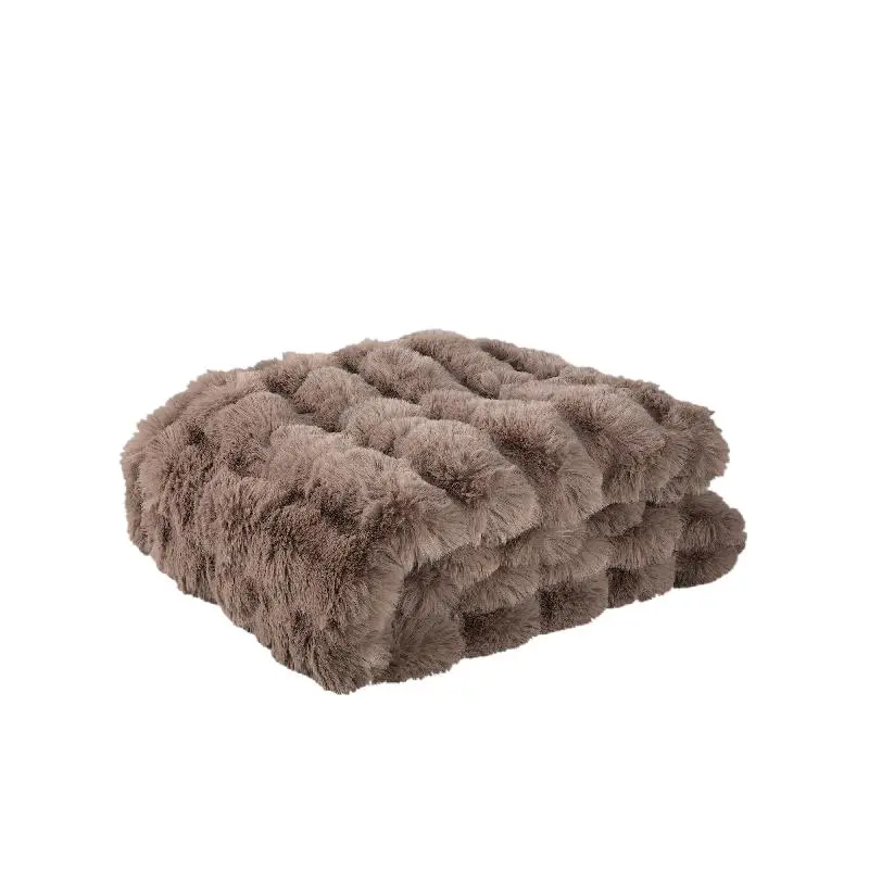 Plaid Dunae Taupe Nep Bont Small 170x140cm PTMD