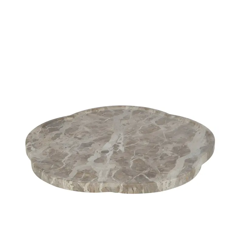 Plateau Bloem Roterend Marmer Beige J-Line