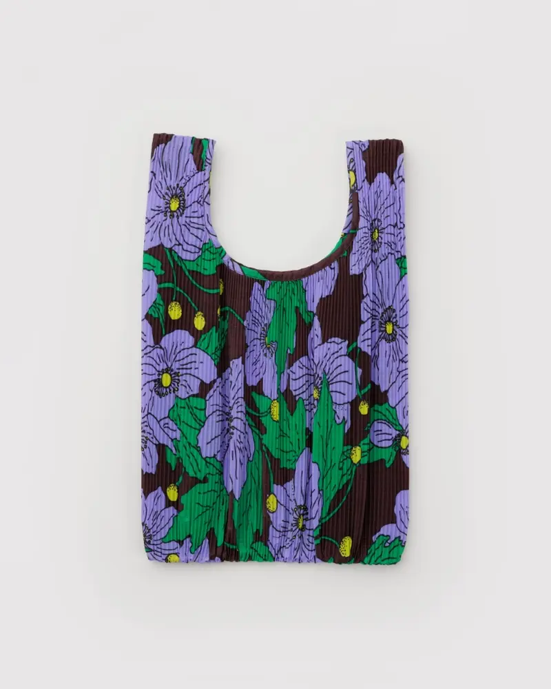 Pleated Reusable Bag - Maroon Poppy [PRE ORDER]